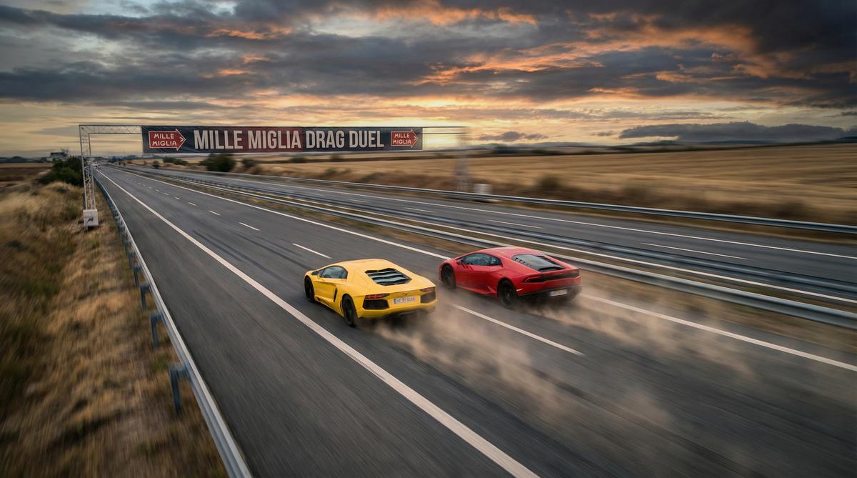 人兽汽车改装视频-双车直线加速对决